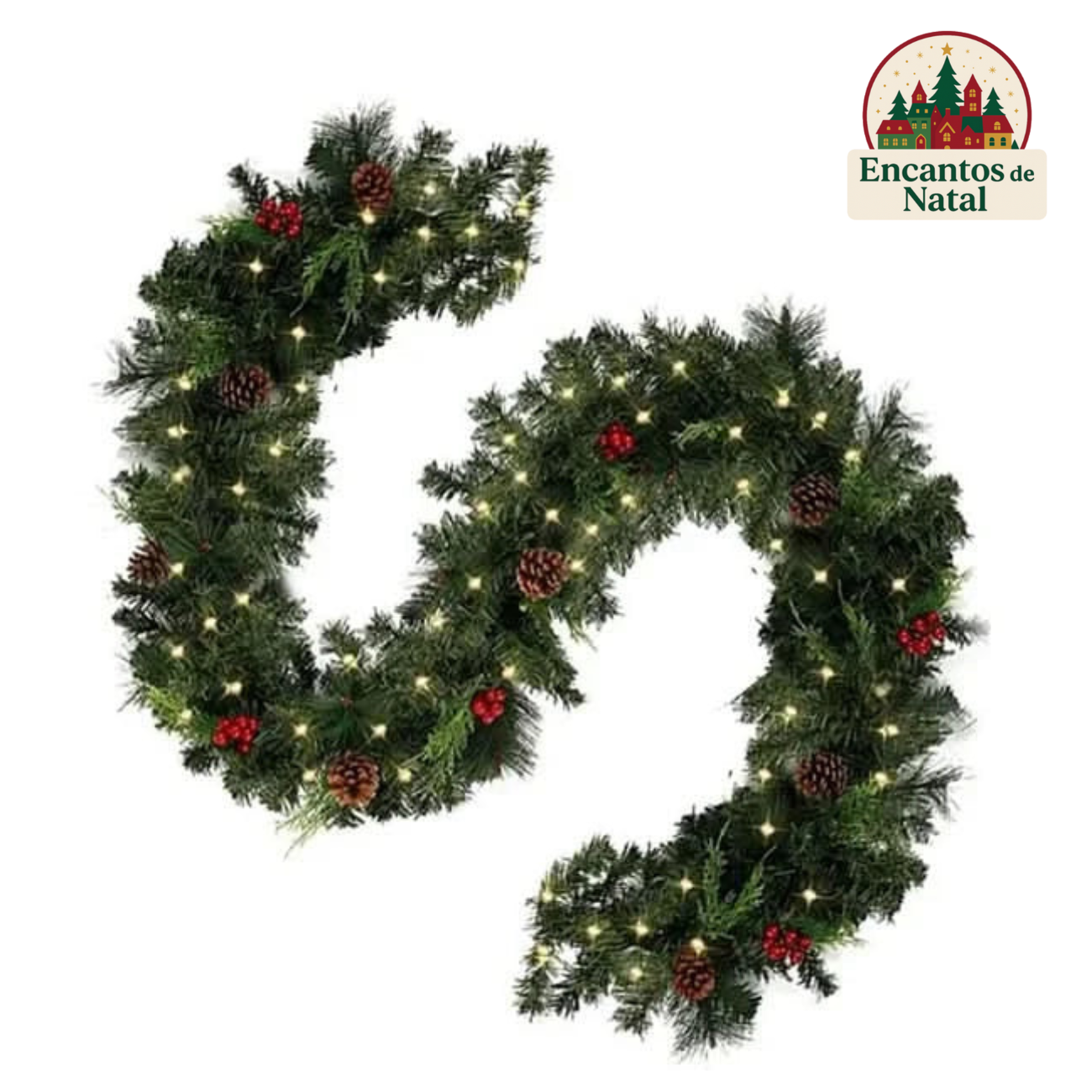 Festão de Natal com decoração 6M