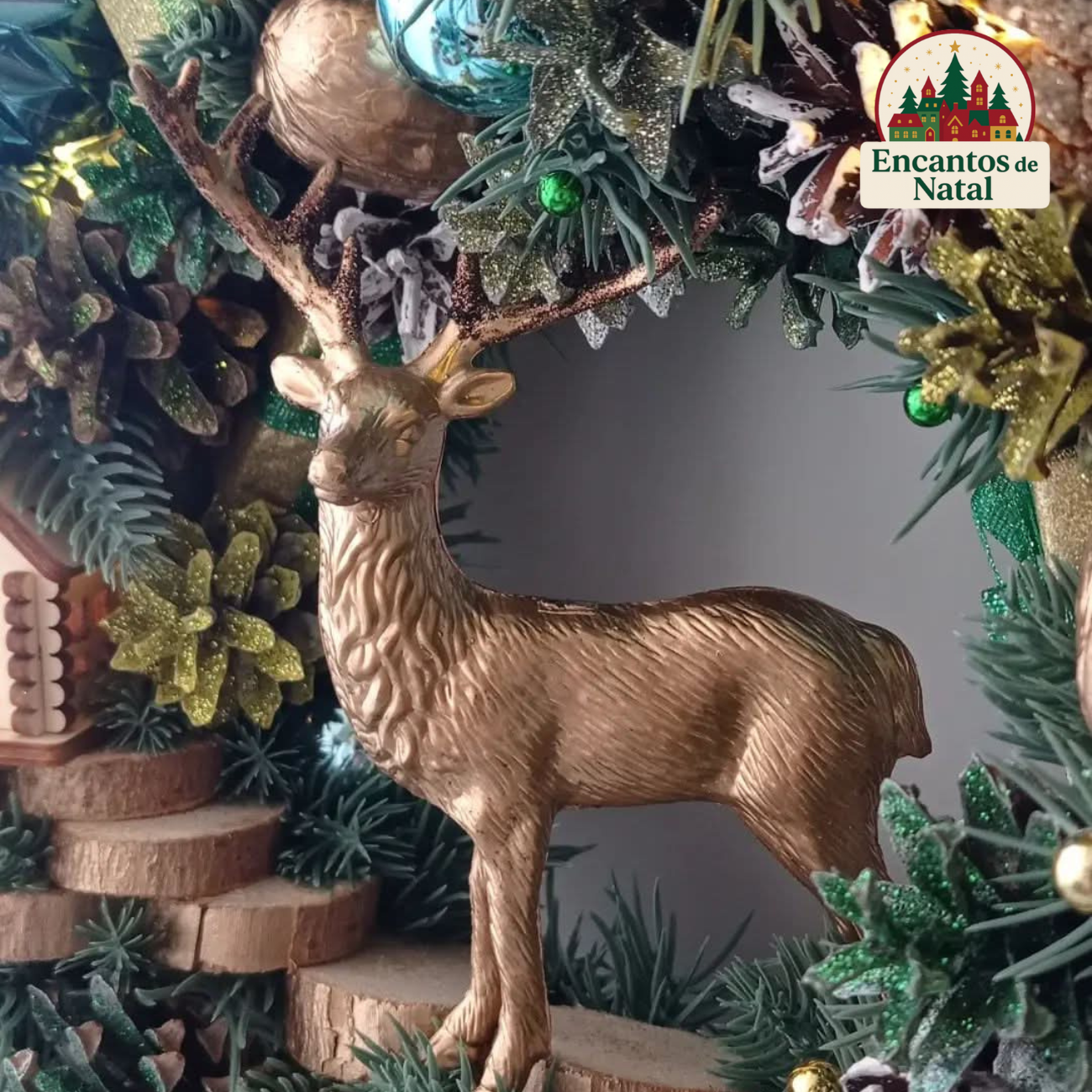 Guirlanda de Natal Luxo com LED – 65cm