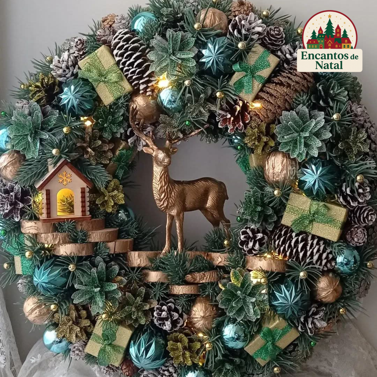 Guirlanda de Natal Luxo com LED – 65cm