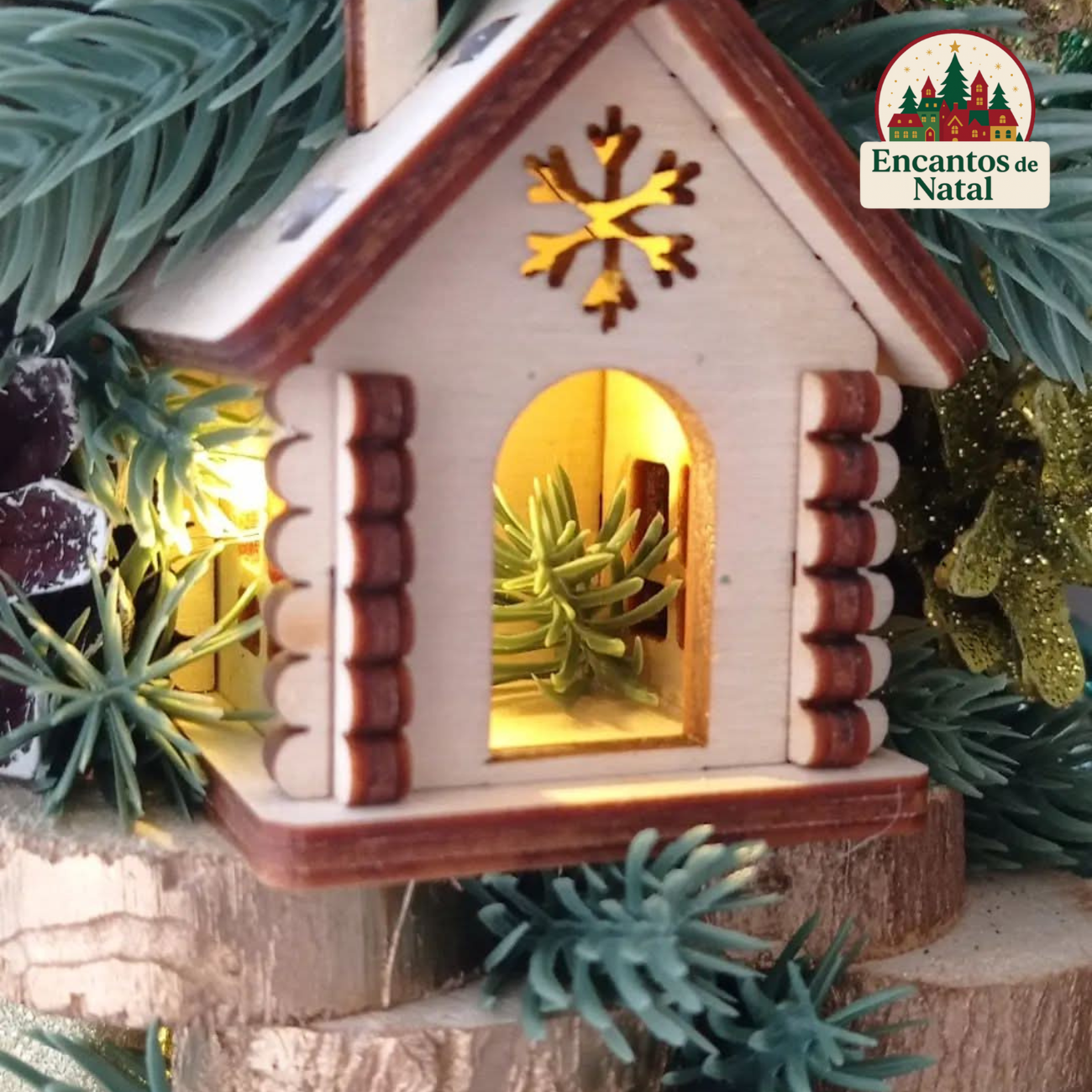 Guirlanda de Natal Luxo com LED – 65cm