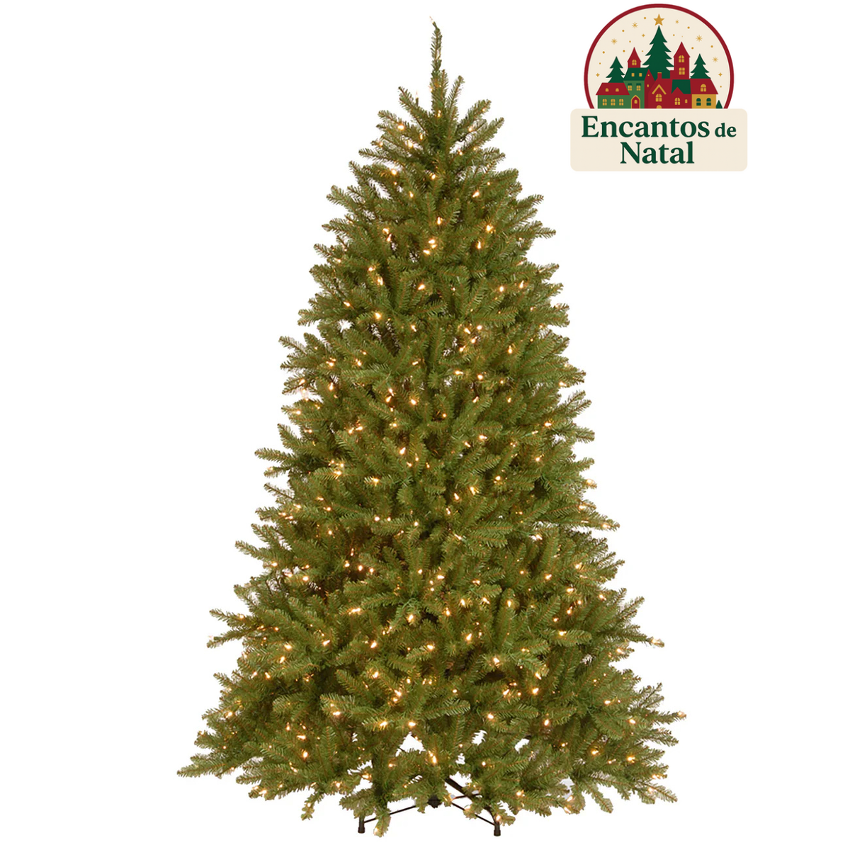 Árvore de Natal Evergreen Spruce com Galhos Articulados, Suporte Metálico e Micro LEDs Embutidos