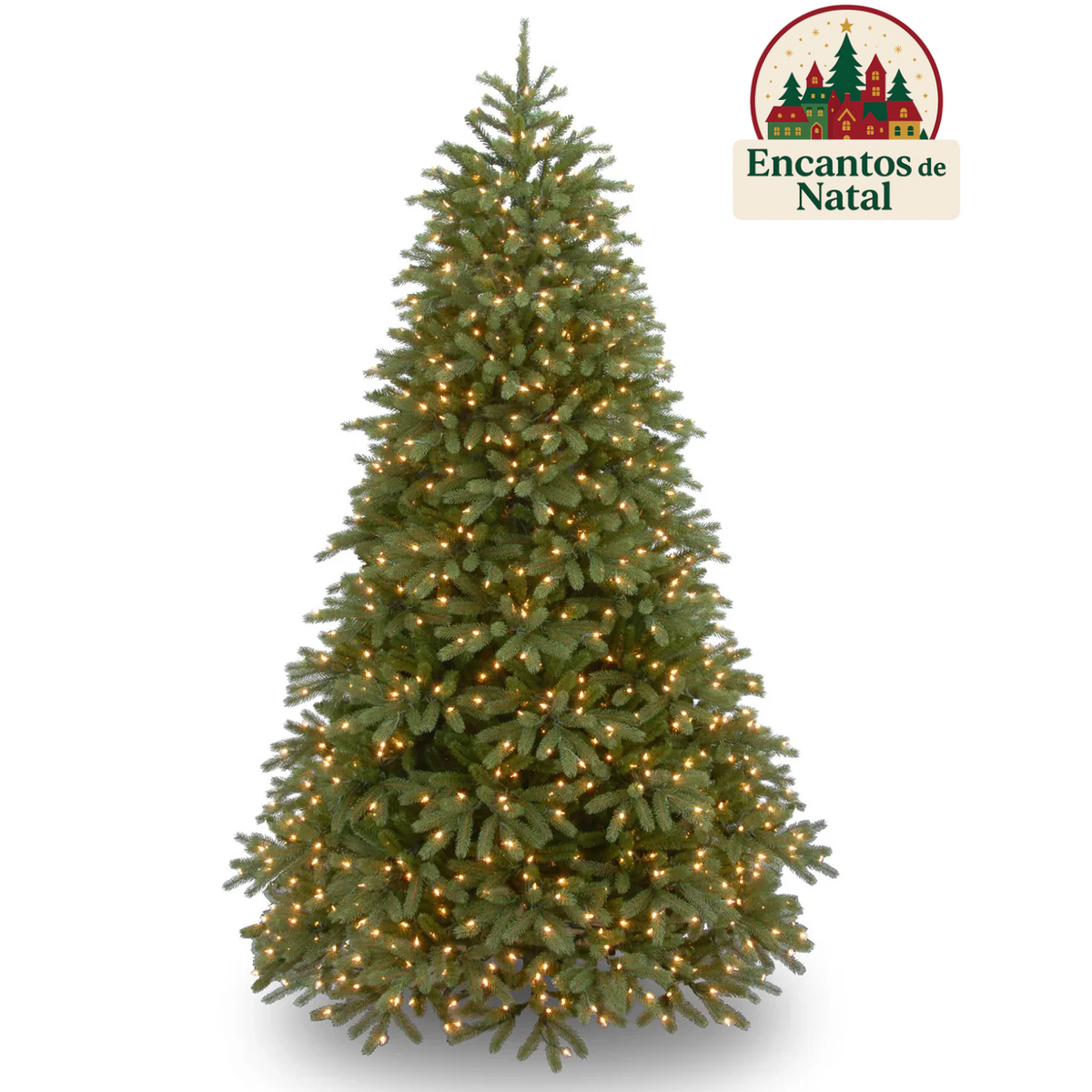 Árvore de Natal Alpine Balsam com Galhos Articulados, Suporte Metálico e Micro LEDs Coloridos Integrados