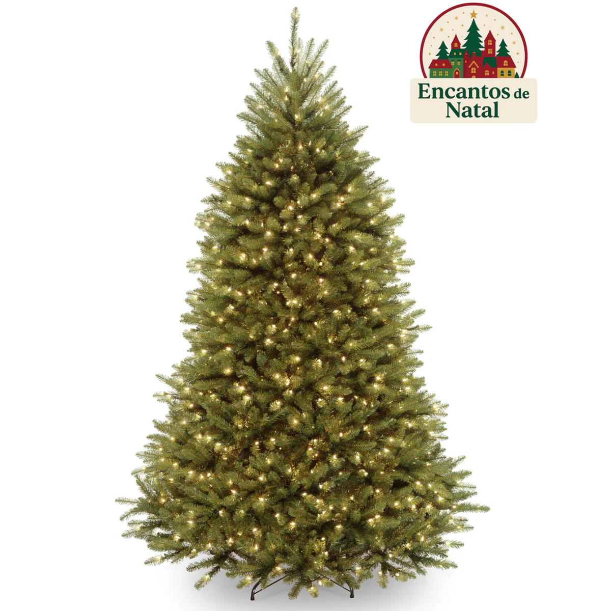 Árvore de Natal Pacific Redwood com Galhos Articulados, Suporte Metálico e Micro LEDs Embutidos
