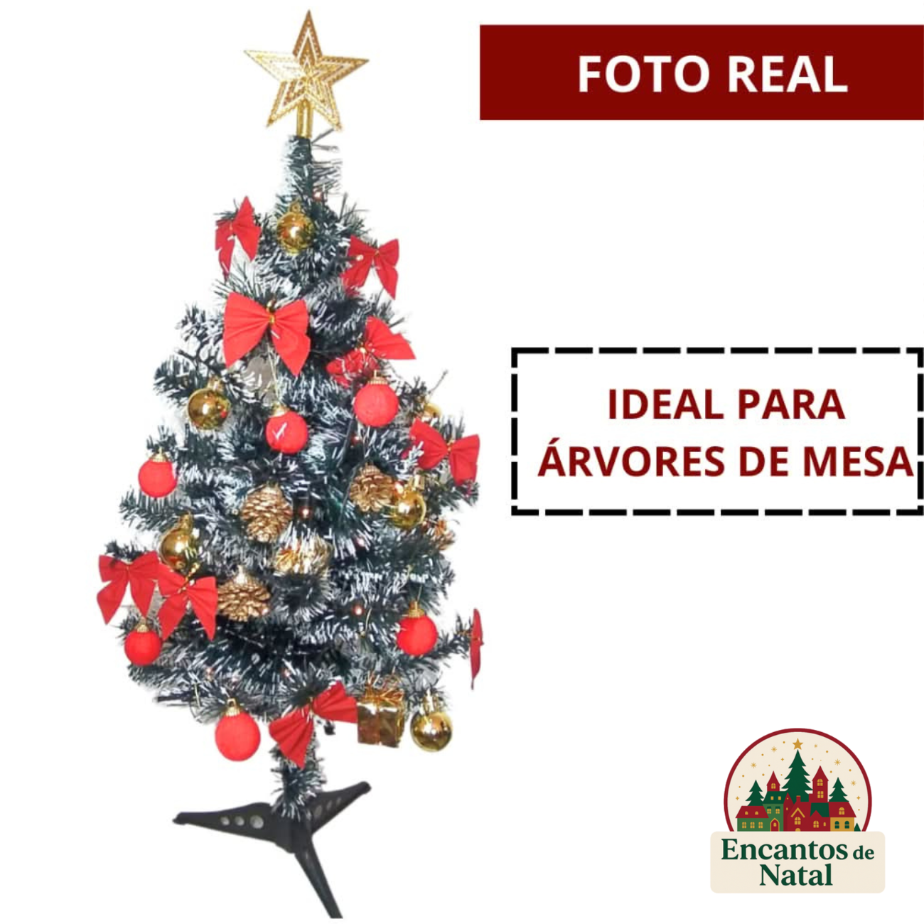 Kit 35 Enfeites de Natal Luxo – Bolinhas, Pisca-Pisca e Pendurados para Decoração de Árvore ou Pinheiro