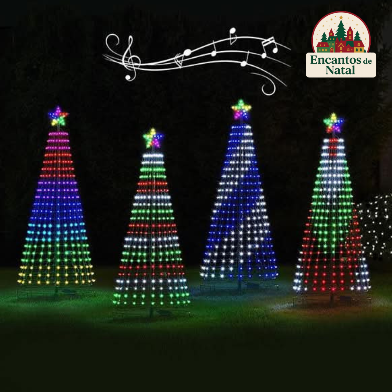 Rede de LED para Árvore de Natal – Brilho Uniforme e Praticidade