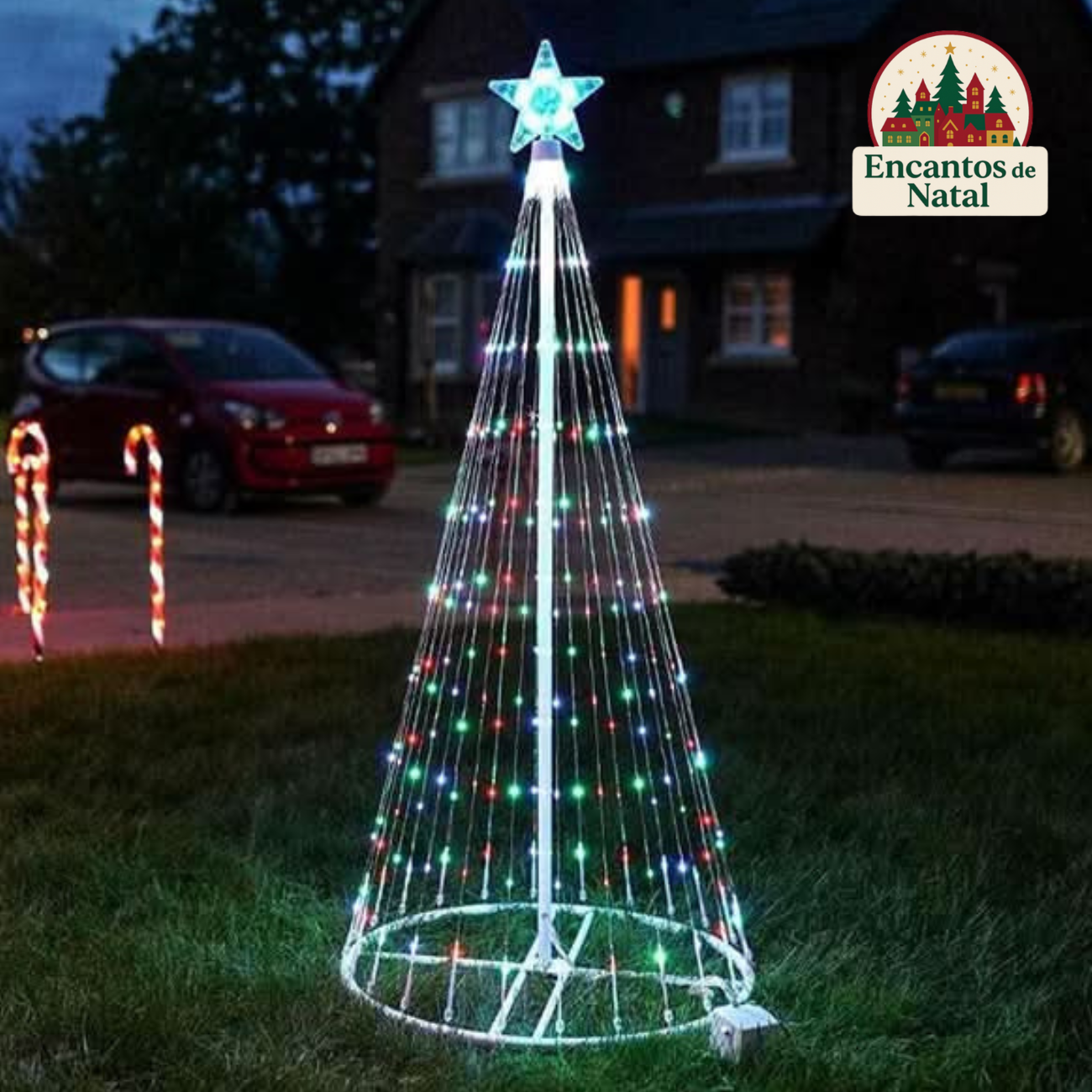 Rede de LED para Árvore de Natal – Brilho Uniforme e Praticidade