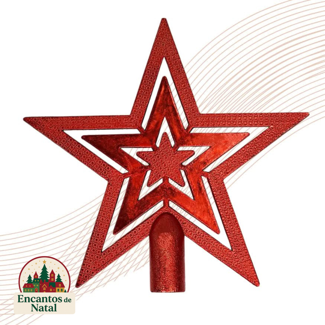 Kit 44 Enfeites de Natal – Bolas, Estrela, Festão e Cordão de Pérolas para Árvore Decorativa