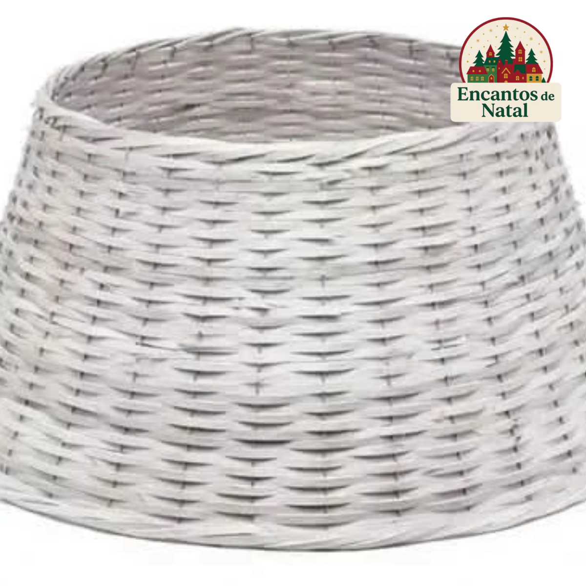 Saia De Árvore Natal Rigida Fibra Cinza Tamanho: 45x70cm