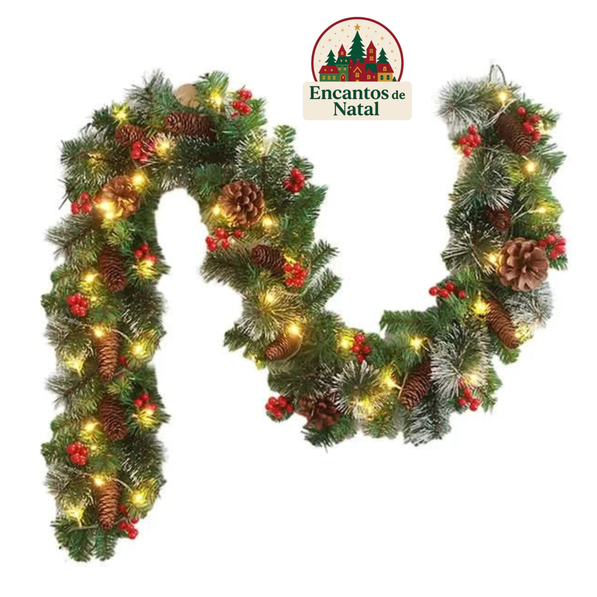 Festão de Natal com decoração 6M