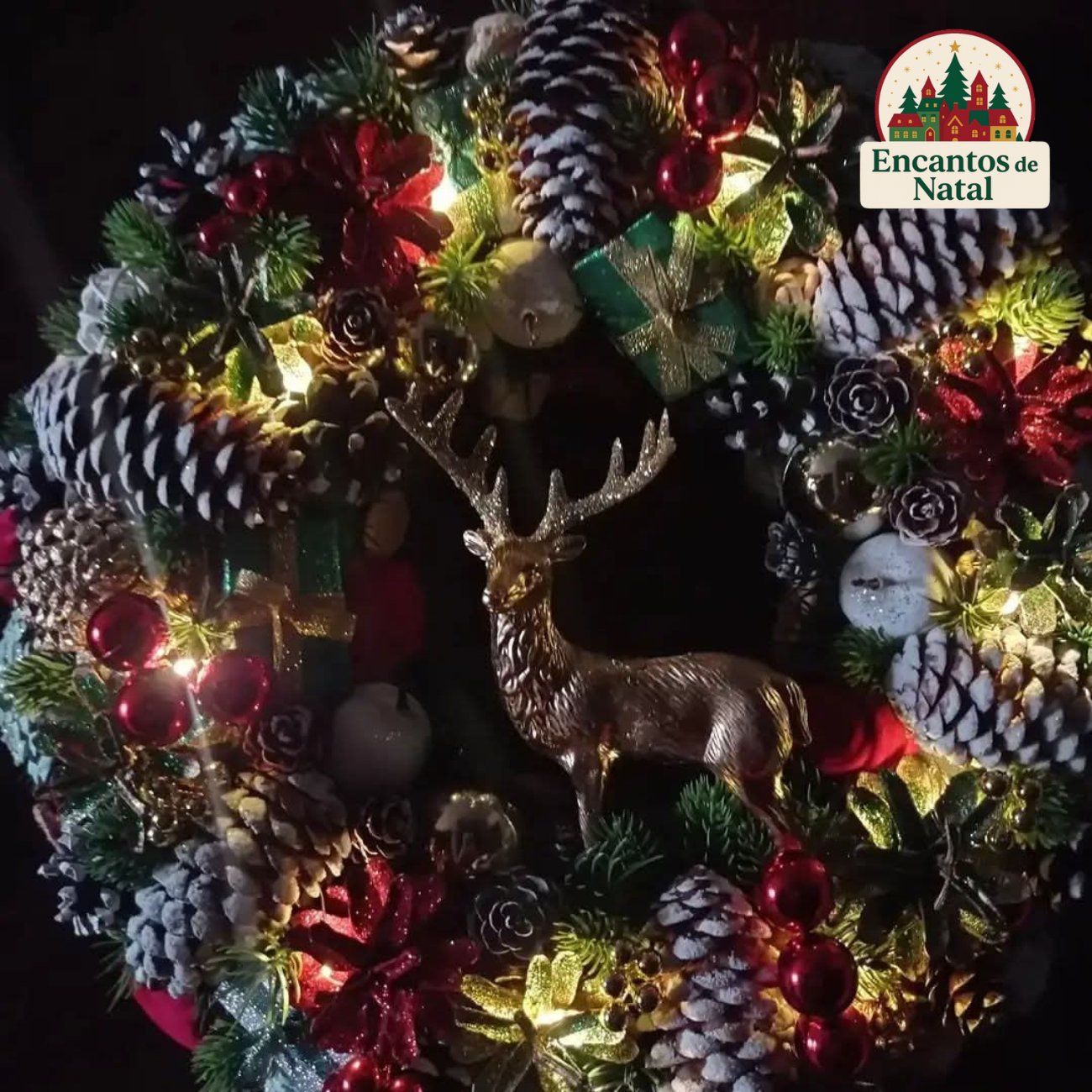 Guirlanda de Natal Luxo com LED – 55cm