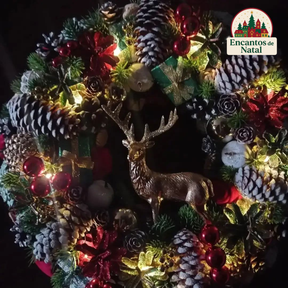 Guirlanda de Natal Luxo com LED – 55cm