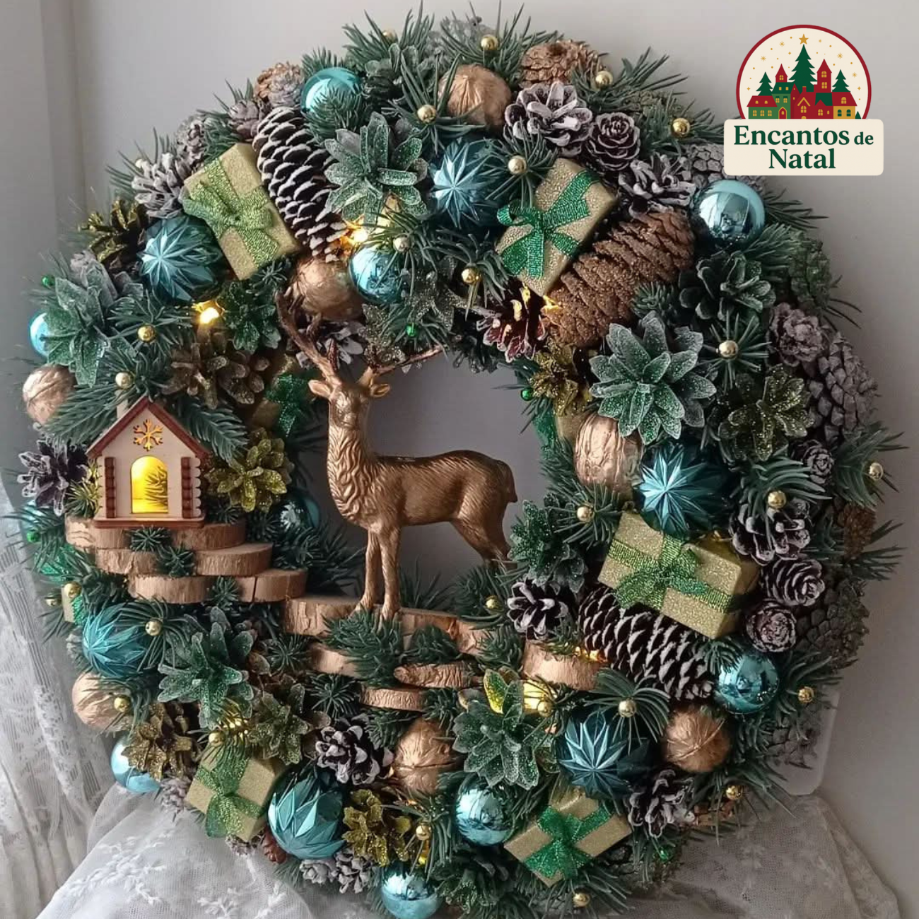 Guirlanda de Natal Luxo com LED – 65cm