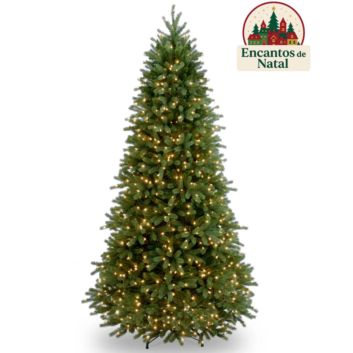 Árvore de Natal Highland Pine com Galhos Articulados, Suporte Metálico e Micro LEDs Embutidos