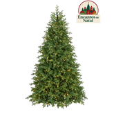 Árvore de Natal Classic Fraser Verde com Galhos Articulados, Base Metálica e Luzes LED Integradas
