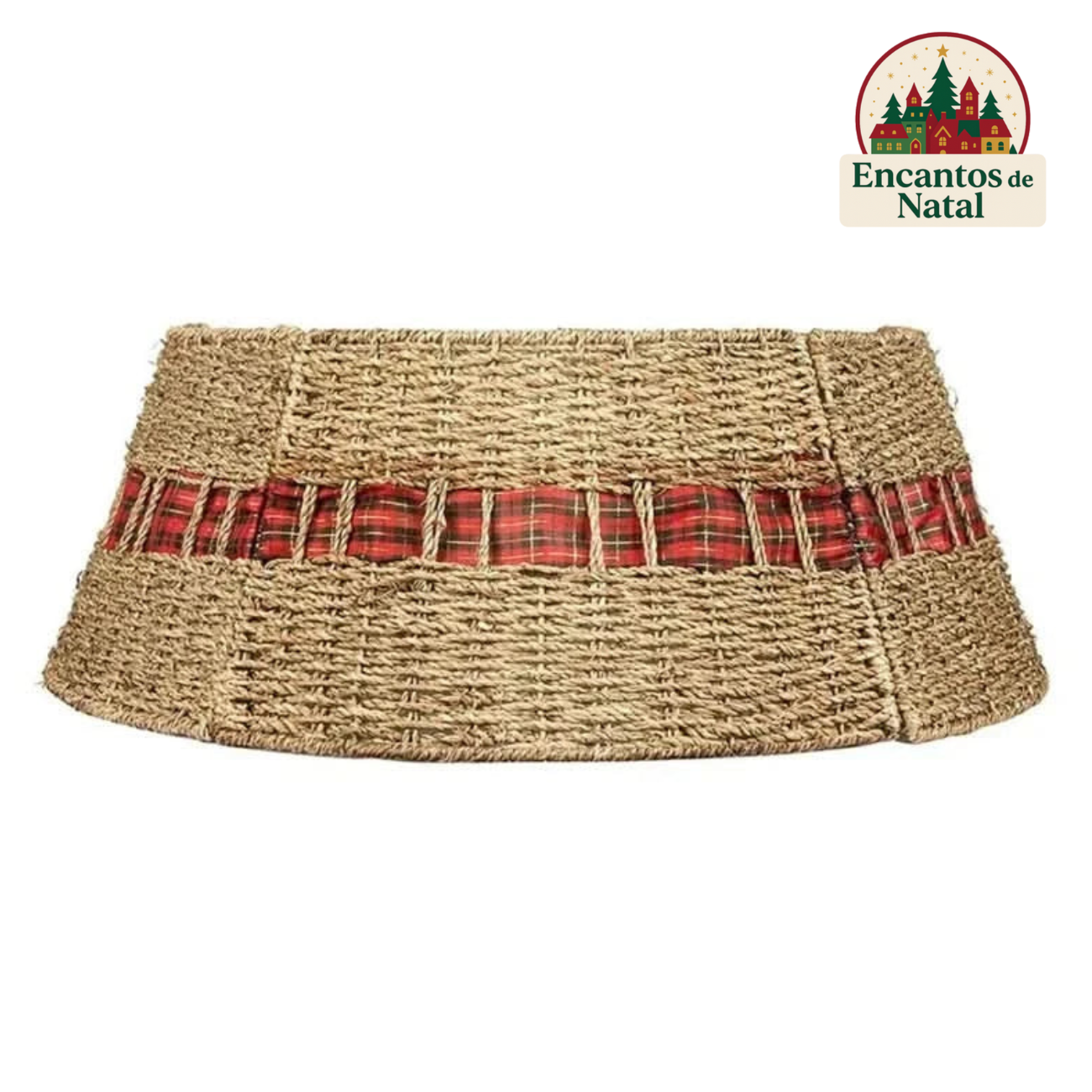 Saia Árvore de Natal Base Rigida Xadrez 60x40x20cm