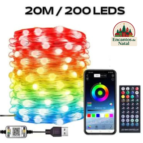 Pisca Pisca Led Smart Natalino - Controle Via Celular com 16 Milhões de Cores