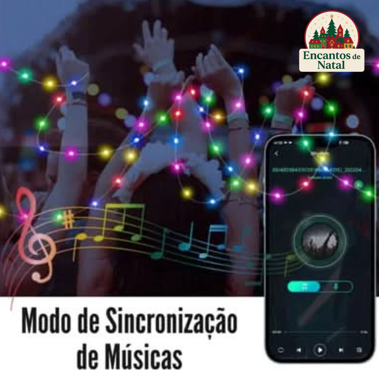 Pisca Pisca Led Smart Natalino - Controle Via Celular com 16 Milhões de Cores