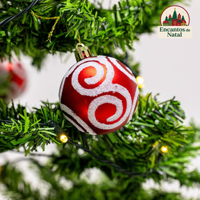 Árvore de Natal Grande, Base Guarda-Chuva com Neve, Iluminação, Música 190 x 115