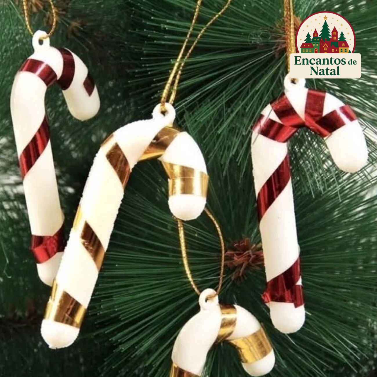 Kit 43 Enfeites de Natal – Bolinhas, Estrela e Decorações para Árvore Natalina