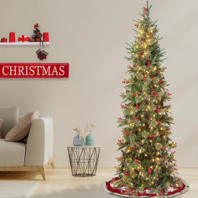 Árvore de Natal Imperial Pine Slim com Galhos Articulados, Suporte Metálico e Micro LEDs Embutidos