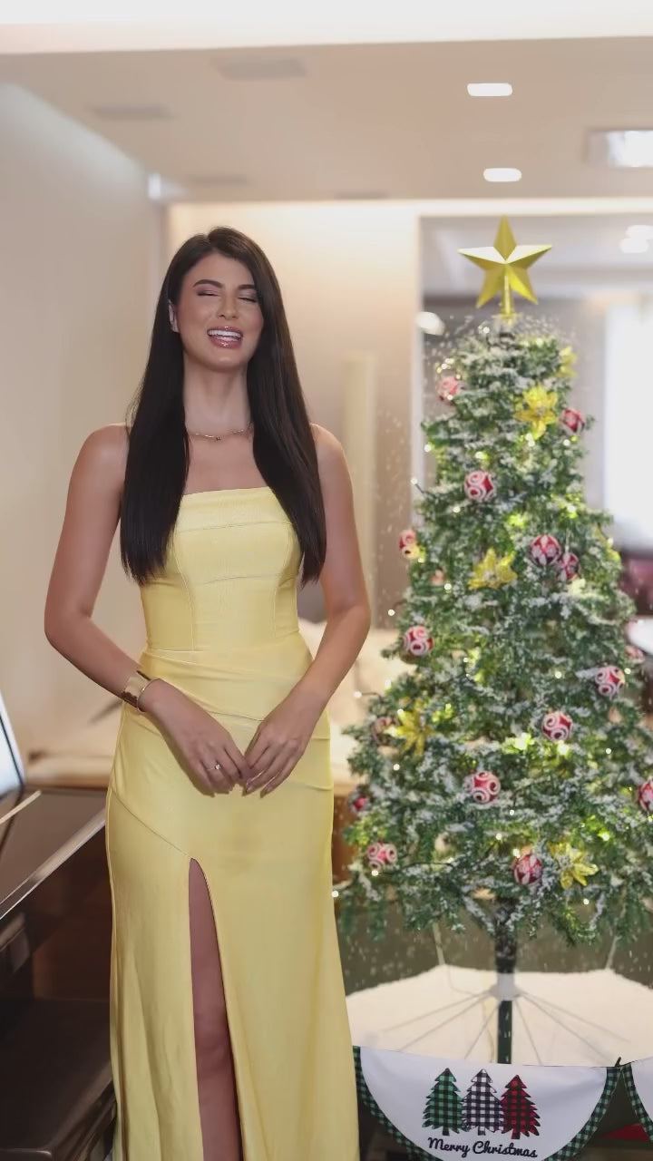 Árvore de Natal Grande, Base Guarda-Chuva com Neve, Iluminação, Música 190 x 115