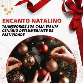 Kit 30 Bolinhas de Natal Decorações 8/6 Cm Conjunto 30 Bolas Coloridas